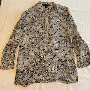 JOSEPHINE CHAUS Women's SHEER BLOUSE 100% SILK Button Up - Size 10